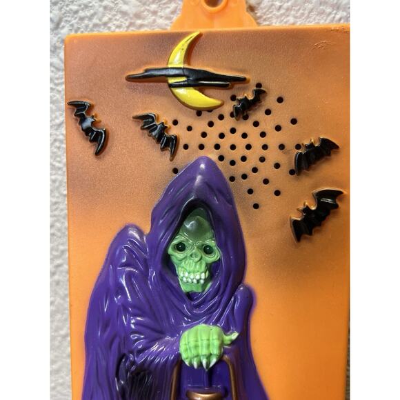 Vintage 1995 Halloween Grim Reaper Talking Doorbell Toy State Lights Sound Works - Picture 7 of 7